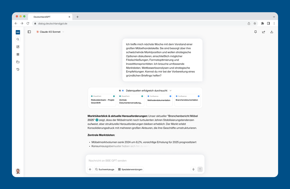 DeutschlandGPT Plattform bei BBE Handelsberatung